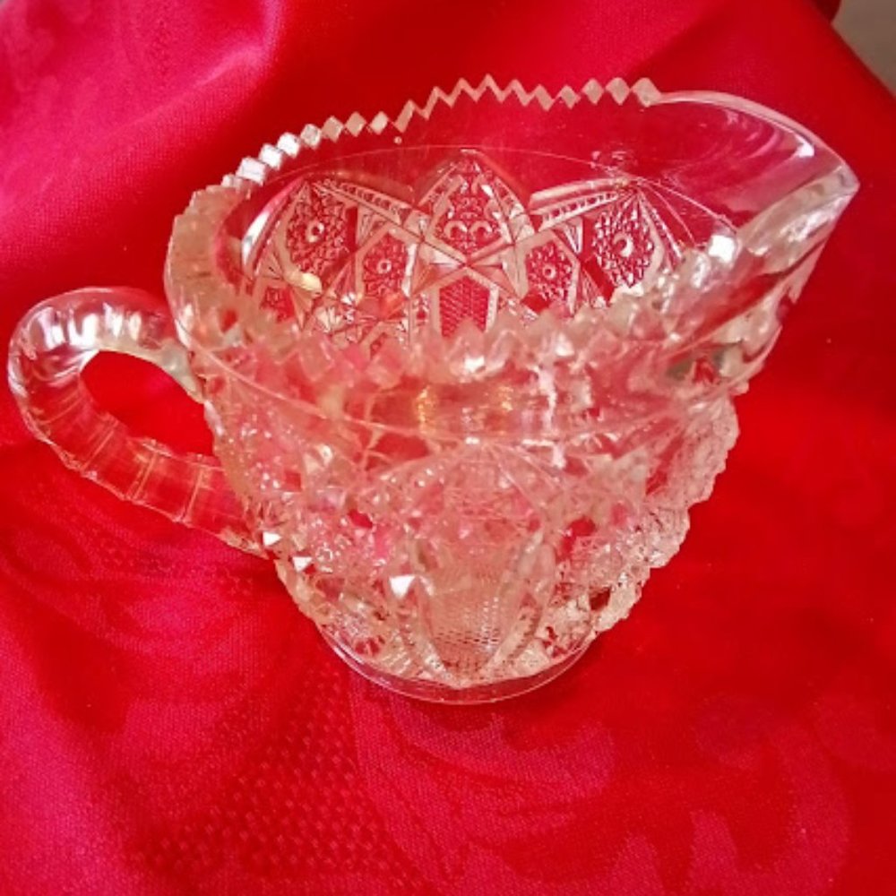 Vintage Cut Glass Creamer